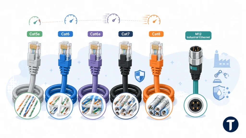 Common Ethernet Cable Types and Their Appearance