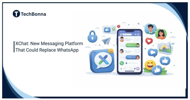 XChat new messaging platform illustration showing a modern chat application with secure messaging, real-time communication, and features positioned as a potential replacement for WhatsApp.