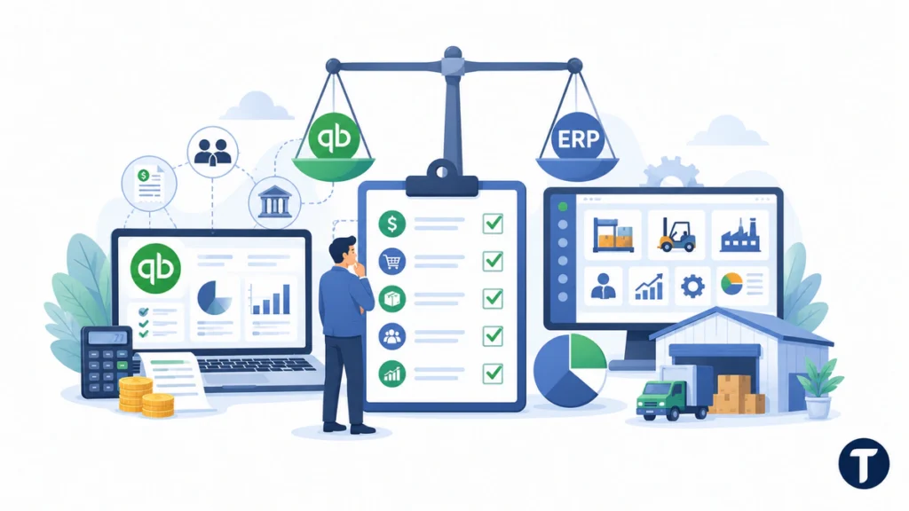 QuickBooks ERP system - QuickBooks Vs ERP Feature Checklist