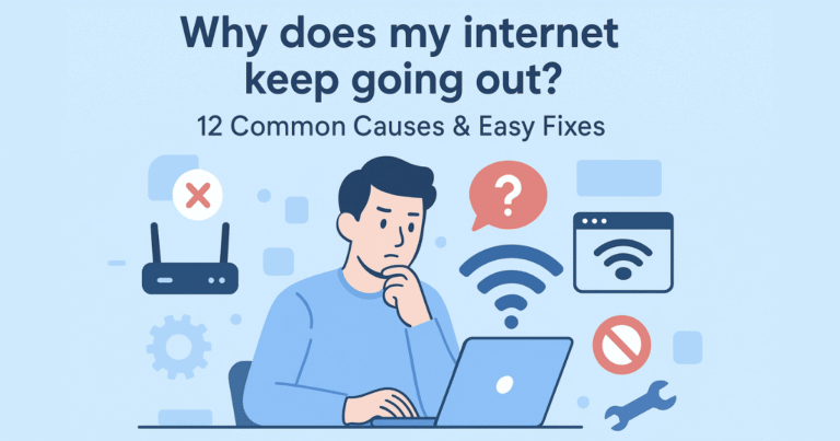 Why does my internet keep going out? 12 Common Causes & Easy Fixes