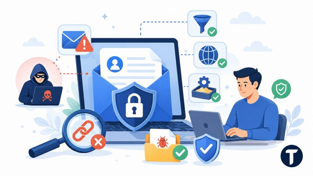 Email security upgrades against malware, risky file scanning, link protection, and mailbox threat filtering.