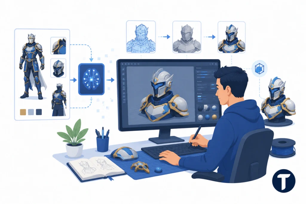 Cosplay 3D Printing - Use AI 3D Modeling to Build the First 3D Model